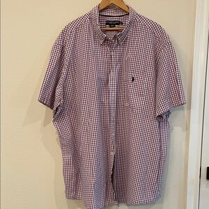 Polo by Ralph Lauren Men's Blue and Red Plaid Shirt